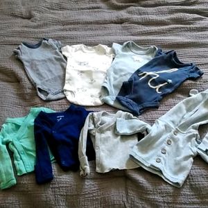Premie clothing lot onesies